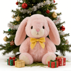 Peluche personnalisée lapin rose à oreilles tombantes, jouet en peluche doux pour enfants, cadeau en peluche OEM/ODM - Product Image 2