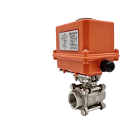 Actionneur électrique micro 4~20ma Dn40 en acier inoxydable, régulation de débit proportionnelle intelligente, vanne à bille à filetage en forme de V