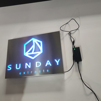 Enseigne lumineuse LED ronde personnalisée, lettres en acrylique rétroéclairées, boîte lumineuse publicitaire pour logo de magasin ou entreprise