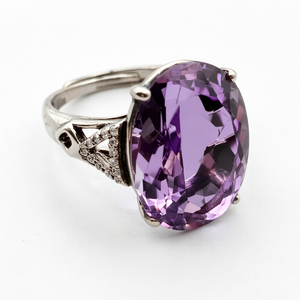 แหวนเงินแท้ S925 ชุบเงิน ประดับเพชรซิคอนทรงรี ดีไซน์เปิดวง สำหรับผู้หญิง เหมาะสำหรับงานแต่งงาน งานเลี้ยงวันเกิด หรือเป็นของขวัญ - Product Image 1