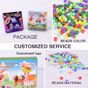 Kit Completo di Perline d'Acqua per <span class=keywords><strong>Pixel</strong></span> <span class=keywords><strong>Art</strong></span> per Bambini, Set Creativo Quadrato, Modelli Fai-da-Te in Stile <span class=keywords><strong>Pixel</strong></span>, Artigianato per Bambini - Product Image 2