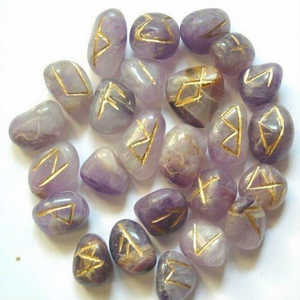Juego de Piedras Rúnicas de Ágata al por Mayor, Talladas a Mano, Estilo Europeo, para Feng Shui, Artesanía Espiritual con Gemas - Product Image 1