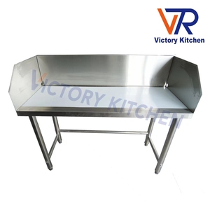 โต๊ะทำงานสแตนเลสสตีล 201 คุณภาพสูง VCT พร้อมขอบสีเงิน รับน้ำหนักได้ 300 กก. สำหรับใช้ในโรงแรมและร้านอาหาร - Product Image 5