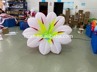 Fleurs gonflables géantes publicitaires avec lumières LED pour décorations de scène de mariage