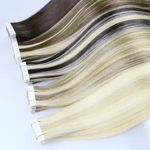 Fita para extensão de cabelo, venda por atacado de fita para extensão de cabelo russo remy, fita para extensão de cabelo 100