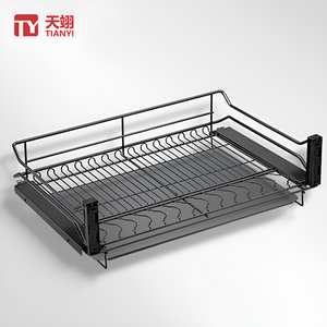 Acessórios para móveis Gaveta Peito Escondido Soft Close Kitchen Storage Bish Bowl Rack Multipurpose Pull Out Drawer Basket
