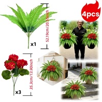 Ensemble de plantes vertes artificielles, fleurs artificielles, lianes suspendues et plantes artificielles murales, combinaison populaire des designers.