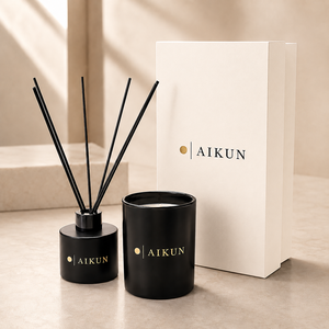 เทียนหอม AIKUN สไตล์มินิมอลสุดหรู พร้อมก้านไม้หอม สำหรับบ้าน ห้องนอน สำนักงาน สปา ขายส่งจำนวนมาก - Product Image 1