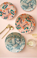 Missjoy — chargeur de vaisselle pour assiettes à dîner, avec feuilles dorées, pour assiettes à dîner