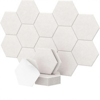 ZhenFornos 12'li Paket Yüksek Yoğunluklu Altıgen Akustik Paneller 30x25x1 cm NRC 1.1 Ses Emici Yapışkanlı Modern Stüdyo Ofis