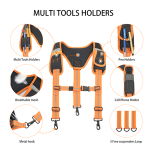 Tutto in uno per elettricista bretelle per falegname con custodia personalizzabile con supporto OEM & ODM - Product Image 4