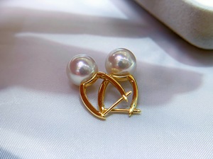 Base de arete floral de oro de 18 quilates, tallada románticamente y finamente pulida, con incrustaciones de mini diamantes brillantes para incrustación de perlas personalizada, hecha a mano. - Product Image 3