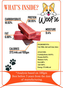Woofie Mint Himalayan Cheese Chew Bars para Perros, Golosinas Dentales Naturales, Alto Contenido de Proteínas - Product Image 4