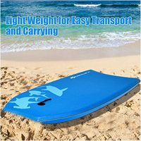 Planche de surf légère de qualité supérieure de 37 pouces en EPS pour enfants, motif à carreaux, pour la plage, capacité de charge de 20 kg, laisse de poignet incluse