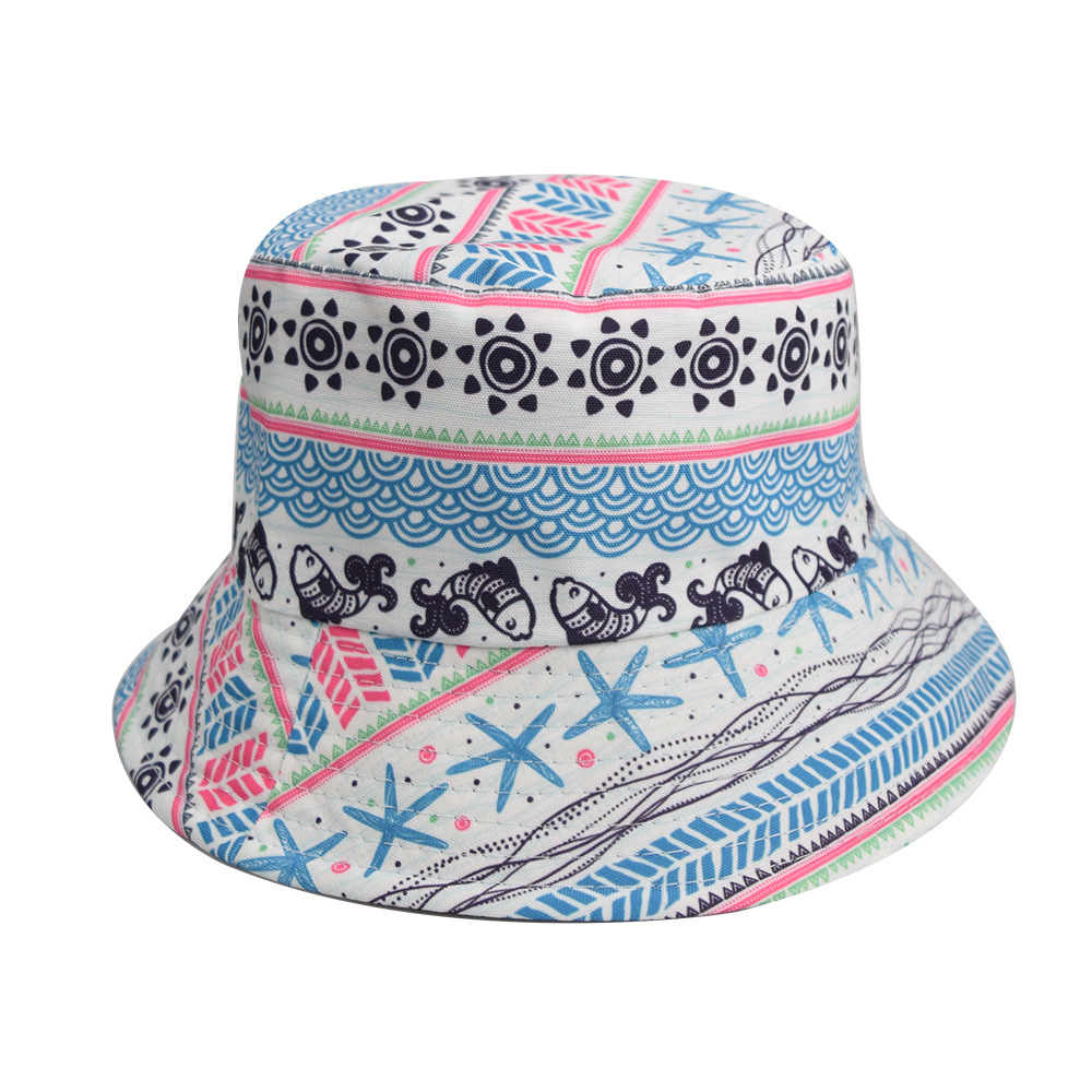 Oneway Wholesale New Creative Printing Sun Visor Cap Outdoor Sports Colorful Bucket Hat.