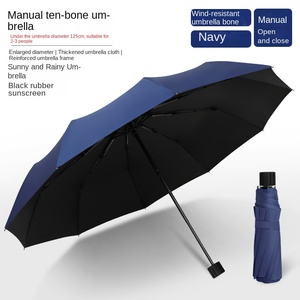 Paraguas Plegable de Tres Pliegues con Logotipo, Extra Grande, de Vinilo, con Protección Solar, de 23 Pulgadas - Product Image 6