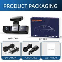OEM/ODM Kamera Dasbor Mobil 3 Kanal dengan WiFi Ganda 2.4G/5.8G Terintegrasi, ADAS BSD, Kotak Hitam Mobil 4K Depan 2K Belakang 2K Interior untuk Taksi