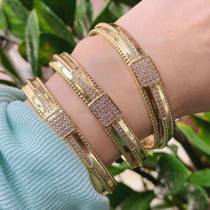 Bracciale braccialetto in oro Trending unico ora ampio da donna stile stile braccialetto Boho rame ottone braccialetto braccialetto - Product Image 2