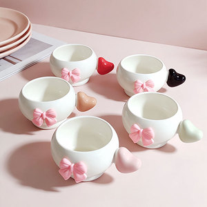 Taza <span class=keywords><strong>de</strong></span> café Love Bubble con platillo, color subesmaltado, regalo <span class=keywords><strong>de</strong></span> recuerdo para el hogar, regalo <span class=keywords><strong>de</strong></span> alta calidad con diseño <span class=keywords><strong>de</strong></span> corazón <span class=keywords><strong>de</strong></span> niña, fresco y lindo, en caja <span class=keywords><strong>de</strong></span> regalo. - Product Image 2