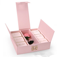 Emballage de gâteau de lune magnétique de luxe boîte à pâtisserie rigide en carton avec séparateur