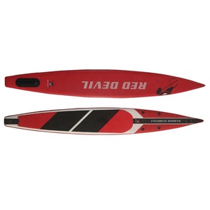 FAVORITE 2019 New Design China Inflatable PVC <strong>Stand</strong> up <strong>Paddle</strong> Board-Racing 12'6"-22" <strong>Red</strong> &amp; Black 15-18PSI - Product Image 3