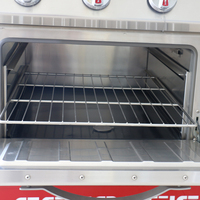 Peralatan Dapur Elektrik Stainless Steel, Kompor Elektrik 6 Tungku Stainless Steel Komersial, Alat Masak Elektrik dengan Oven dan Kabinet