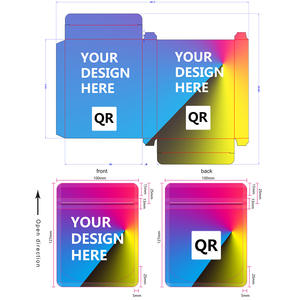 Paquets refermables personnalisés de 3.5g 8e Plug Cookie Candy Cali sacs exotiques <span class=keywords><strong>en</strong></span> mylar découpés à l'emporte-pièce avec boîtes, ensemble d'emballage holographe - Product Image 6