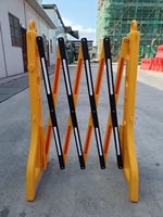 Barrière de sécurité routière rétractable en plastique de 200 cm de longueur, barrière de sécurité pliable portable, clôture de circulation portable