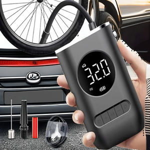 Nouvelle conception de pompe à air automatique USB portable pour pneus de voiture et de vélo - Utilisation en extérieur, matériau plastique, prise en charge du français, garantie 1 an - Product Image 2