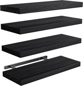 Mensola da Parete in Legno di Paulownia Personalizzata, Stile Rustico <span class=keywords><strong>Marrone</strong></span> Bruciato, 40cm, per <span class=keywords><strong>Cucina</strong></span> - Product Image 6