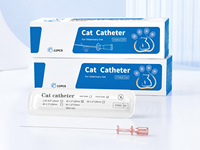 Cathéter vétérinaire pour chat XY-MMDLG01, stérile EO, usage unique, 2.5Fr 3Fr 4Fr, tube PA PEBAX certifié CE pour soins urinaires félin
