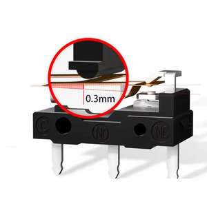 <span class=keywords><strong>Micro</strong></span>-interrupteur 80M Life Gaming Mouse <span class=keywords><strong>Micro</strong></span>-interrupteur 3 broches Point noir Utilisé sur les souris d'ordinateur Bouton gauche droit - Product Image 5