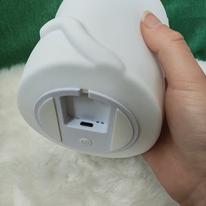 Lampe de nuit en silicone en forme de chat, contrôle tactile et changement de couleur automatique, lampe de chevet LED pour enfants, rechargeable par USB, lampe douce pour la chambre d'enfant - Product Image 6