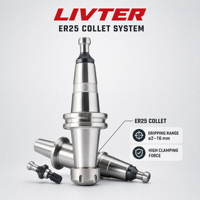 Porte-outils LIVTER ISO30-ER25UM-100 revêtu antirouille pour machine à découper les panneaux de bois