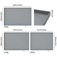 Grand Tapis de Protection en Silicone Imperméable de Qualité Supérieure pour Évier de Cuisine, Protection Contre les Fuites d'Eau Sous l'Évier