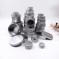 Pot cosmétique en aluminium à couvercle vissé pour contenants en étain, noir mat et blanc, pour bonbons et pilules, 60 ml/g 2 oz, sérigraphié, marque TH, modèle TH