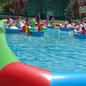 Vente flash : <span class=keywords><strong>Bateau</strong></span> à manivelle lumineux en forme de cygne pour enfants, manège aquatique parent-enfant pour <span class=keywords><strong>piscine</strong></span> extérieure et parc aquatique - Product Image 3