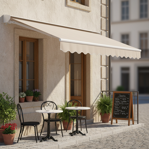 Auvent rétractable <span class=keywords><strong>motorisé</strong></span> pour extérieur, cadre en aluminium, <span class=keywords><strong>voile</strong></span> en PVC enduit, balcon, patio, protection contre la pluie, télécommande - Product Image 1