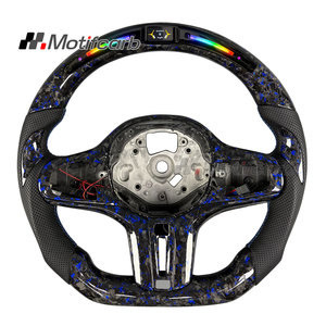 Volante LED de fibra de carbono forjado azul personalizado para BMW serie 3 4 5 6 7 8 G21 G20 G30 X3 X4 M2 M3 330i 340i 330e 2018-2024 - Product Image 1