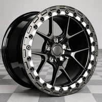 Jantes forgées de course 5x112 5x120 5x114.3, jantes en alliage d'aluminium T6061 personnalisées avec beadlock pour la course de dragster BMW Nissan GTR Supra Corvette