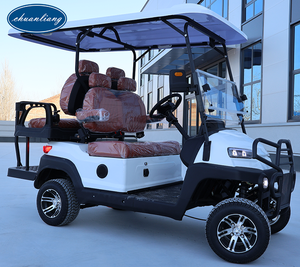 Voiture de golf blanche personnalisée de haute qualité à 4 places avec phares LED, caméra de recul pour tous les scénarios et utilisation quotidienne - Product Image 1