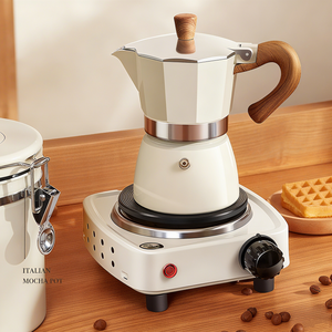 Kingze Biểu Tượng Tùy Chỉnh Ý Bếp Espresso Maker Set 3/6/<span class=keywords><strong>9</strong></span> Ly Nhôm Moka Nồi Xách Tay Thiết Kế Cổ Điển Cà Phê Maker - Product Image 1