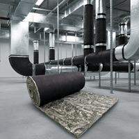Isolation en fibre de verre pour conduits HVAC, résistance au feu UL723, épaisseur 1,5 pouce, pour systèmes de climatisation et de ventilation