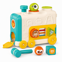 Jouet musical Xylophone Train avec balles et blocs à marteler, jouet éducatif pour l'apprentissage précoce des bébés et des tout-petits