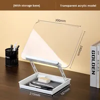 Nouvelle arrivée 2026, support de lecture pour tablette, ordinateur portable, bureau, bibliothèque, pliable avec boîte de rangement, en acrylique, hauteur réglable