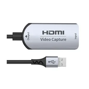 Convertidor de HDMI a USB 2,0, OEM ODM, Full HD, 1080P, grabador de juego para transmisión en vivo, tarjeta de captura, dispositivo de captura de vídeo