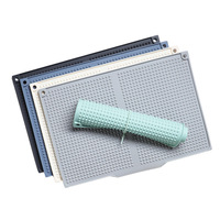 Tapis de séchage de vaisselle en silicone écologique avec rebord auto-drainant, tapis antidérapant pour évier, pour comptoir de cuisine et vaisselle