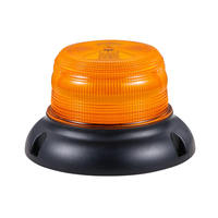 12V 24V LED-Rundumleuchte Bernsteinfarbene Stroboskop-Warnleuchten mit Magnetbefestigung und Flexi-DIN-Halterung für LKW, Traktoren, Gabelstapler, Busse
