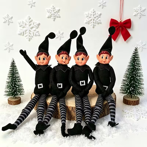 6 Farben Weihnachtself 'Schlecht Gezogene' Plüschtier Neuheit Lang Biegsamer Frecher Junge Weihnachtselfe Puppe 40*8cm - Product Image 5