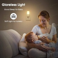 Veilleuse LED LOHAS AU Standard 1W 3000K à brancher sur prise murale, capteur crépusculaire, intensité réglable, pour chambre à coucher, salle de bain